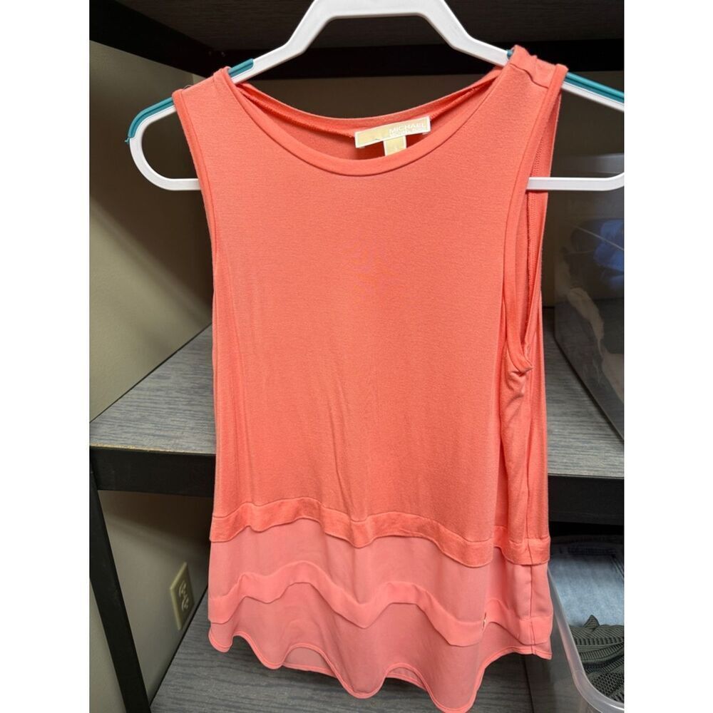 Michael Kors Coral Sleeveless Top, women’s small